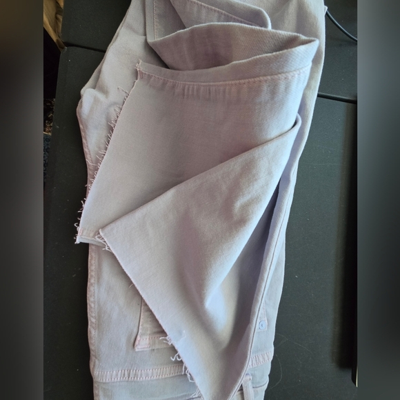 7 For All Mankind Womens Sz 28 Lilac Italian Cotton High Rise Jeans Raw Hem - Picture 14 of 14